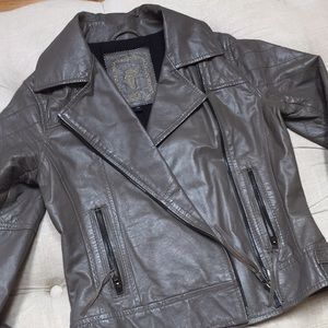 My Tribe Gray leather jacket size XS